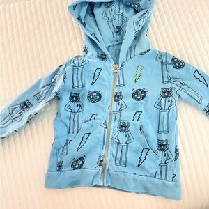 Ice Cream Castles Blue Kids Hoodie with Bear Print